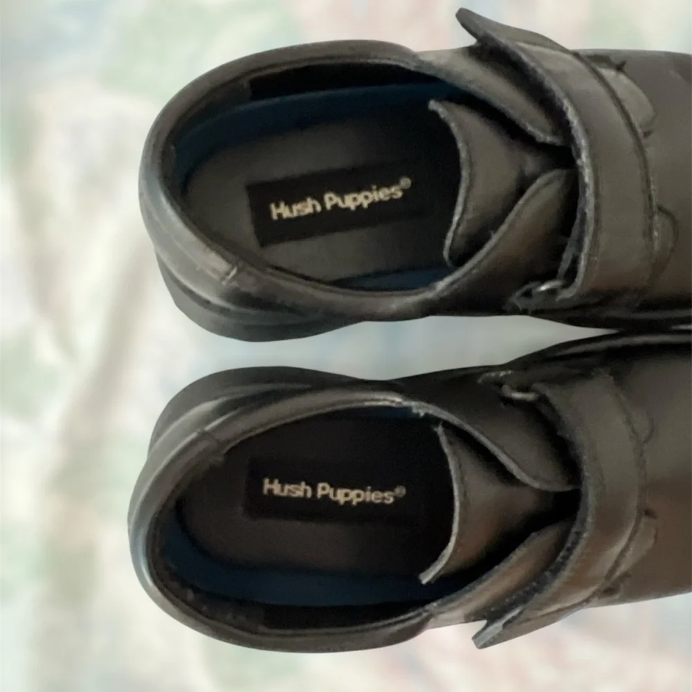 VGUC Hush Puppies Dress Shoes "Kent" Boys 2.5, Black - Picture 6 of 9